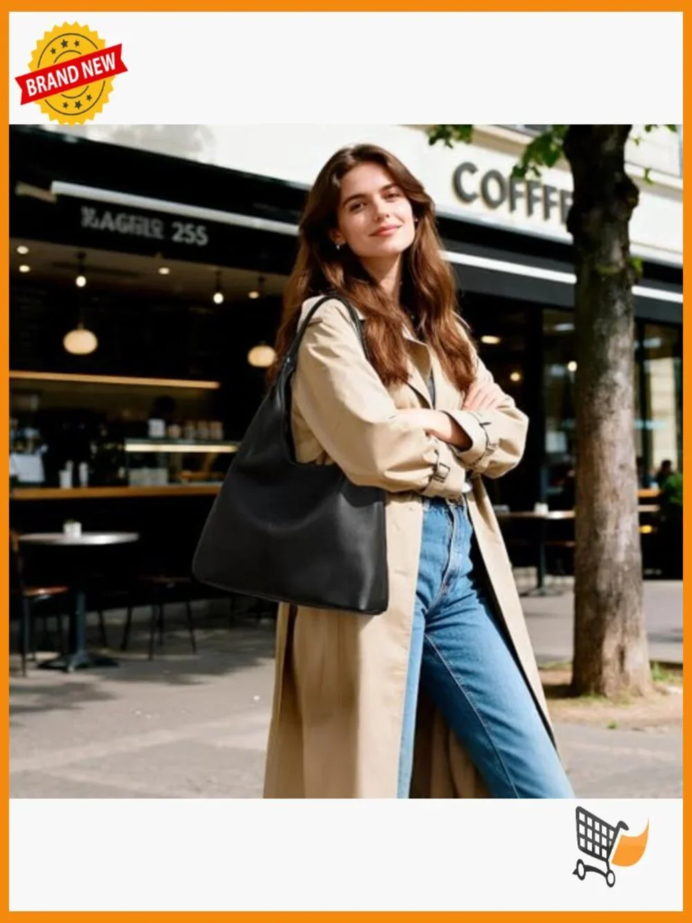 Genuine Leather Slouchy Hobo Tote Bag with Tassel Magnetic Closure Lightweight